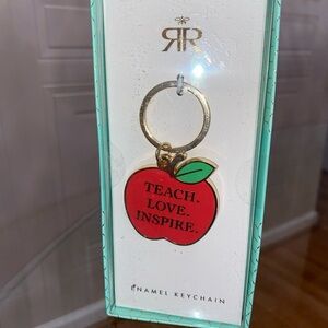 Brand New Enamel Keychain “ teach love inspira “